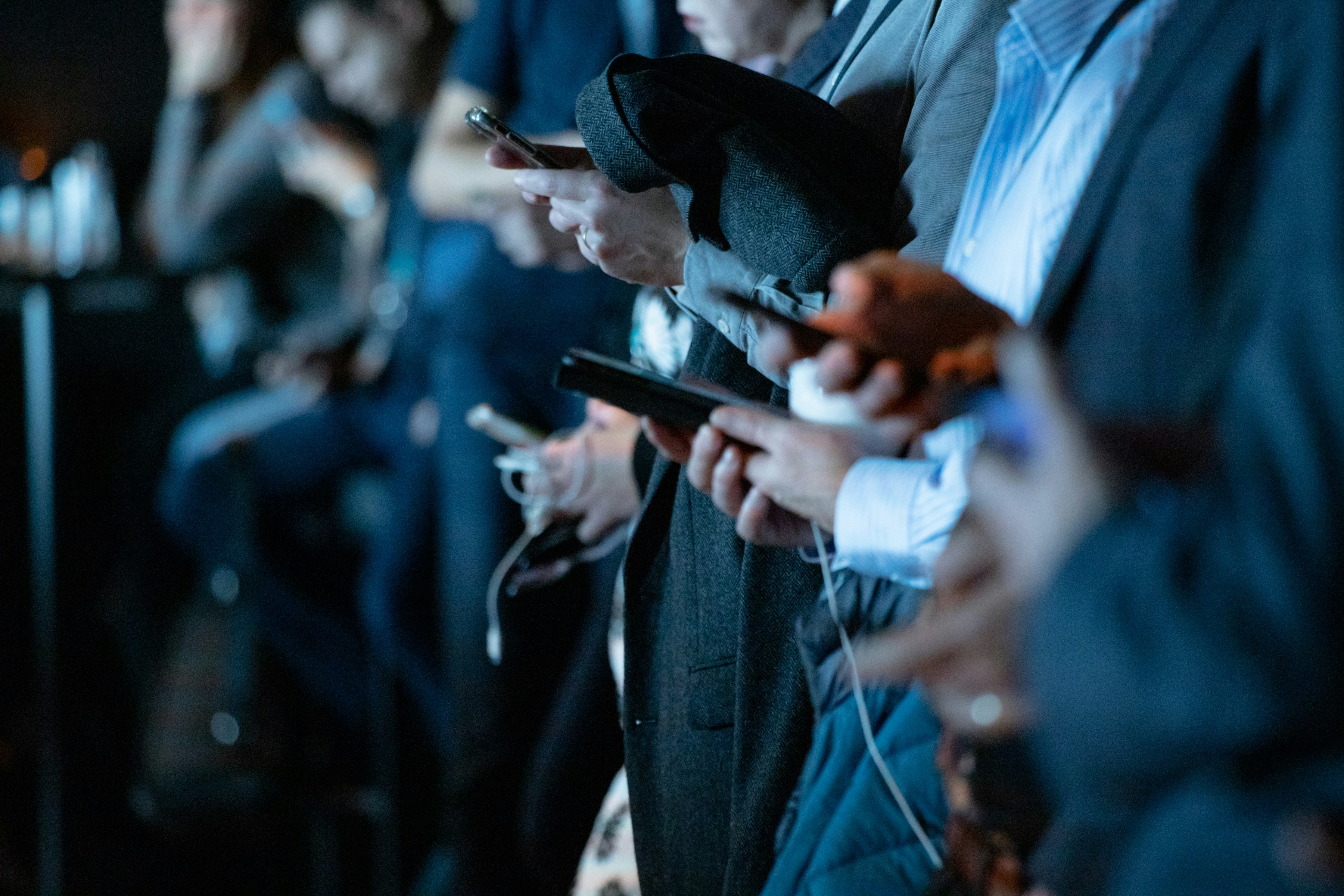 people looking at their phone